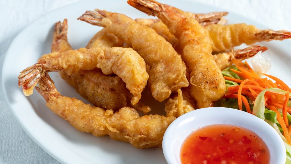 shrimp tempura with Tempura Dipping Sauces