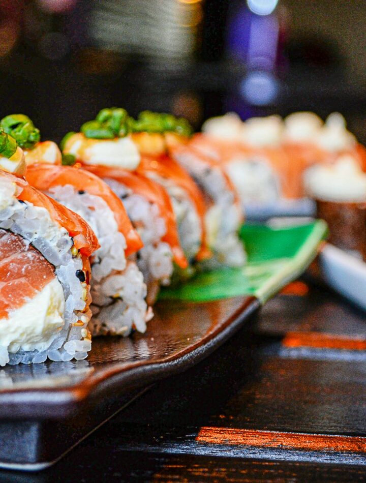 sushi on white ceramic plate