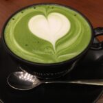 matcha, latte, heart, matcha,