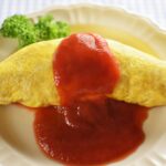 omurice, japanese, food, dish, meal, rice, egg, ketchup, omelette, food photography, omurice