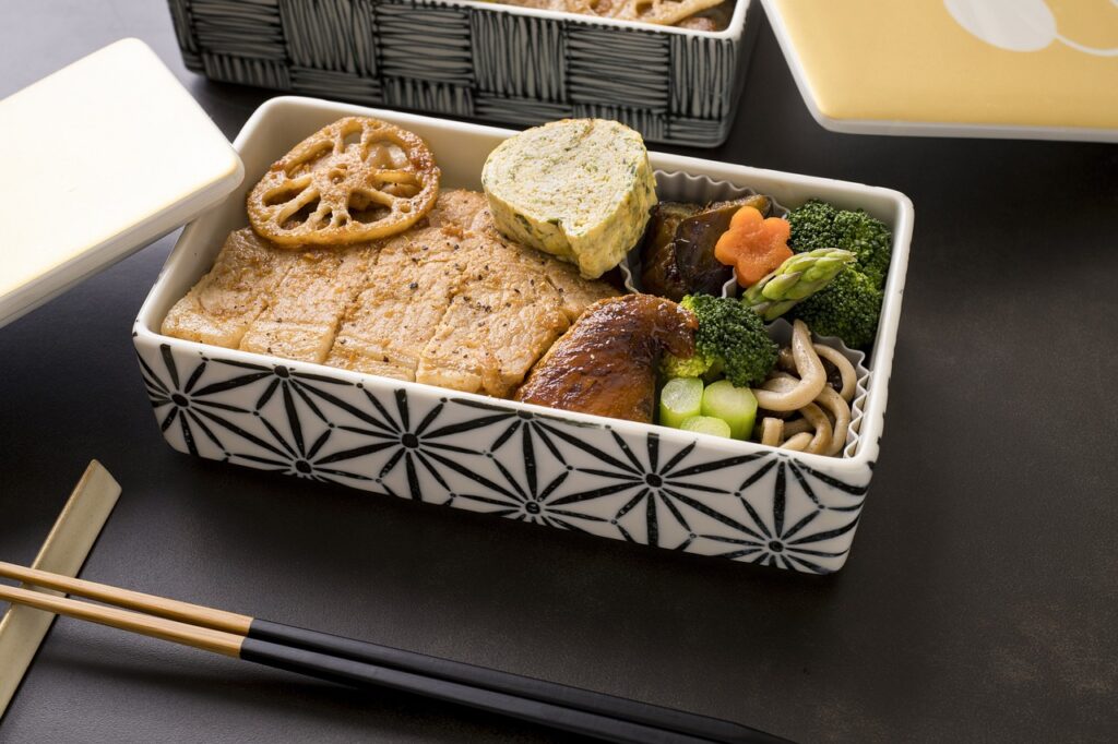 bento, lunch box, japanese cuisine, japanese food, japanese meal, yakiniku, bento, bento, lunch box