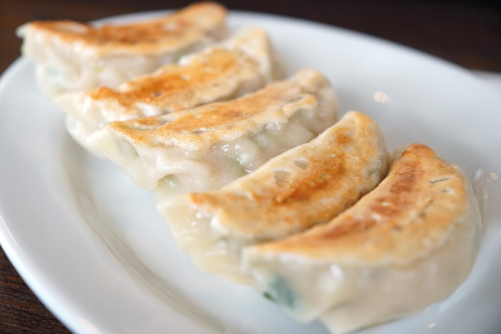 gyoza, grilled dumplings, japanese food, food, delicious, restaurant, cooking, flour, browned, gourmand, fried dumplings, gyoza