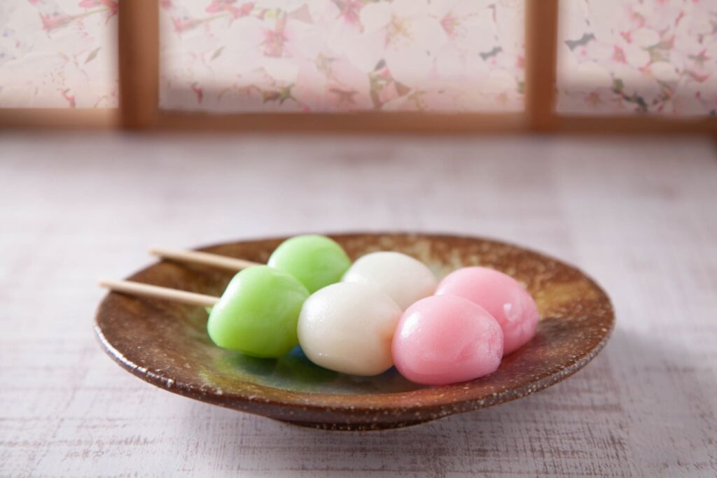 Hanami dango, mitarashi sauce, dango, dango recipe, japanese sweets