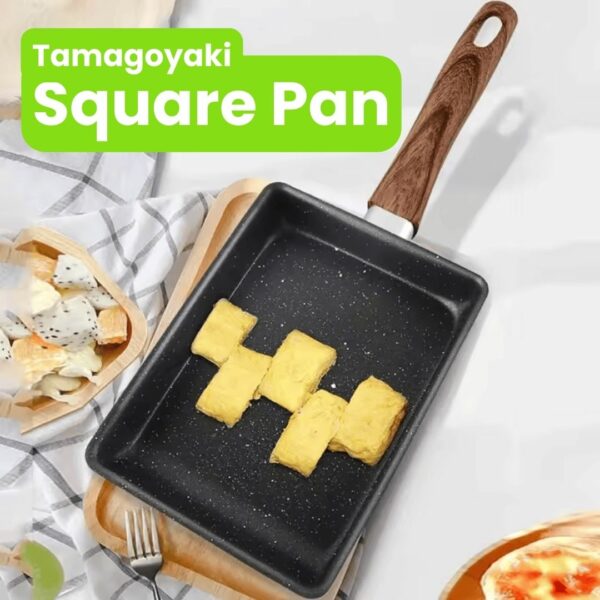 square frying pan for tamagoyaki, non-stick tamagoyaki pan, japanese square egg pan, japanese square pan, square japanese pan, tamagoyaki pan