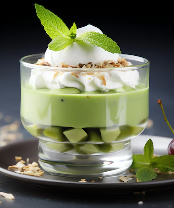 matcha parfait dessert