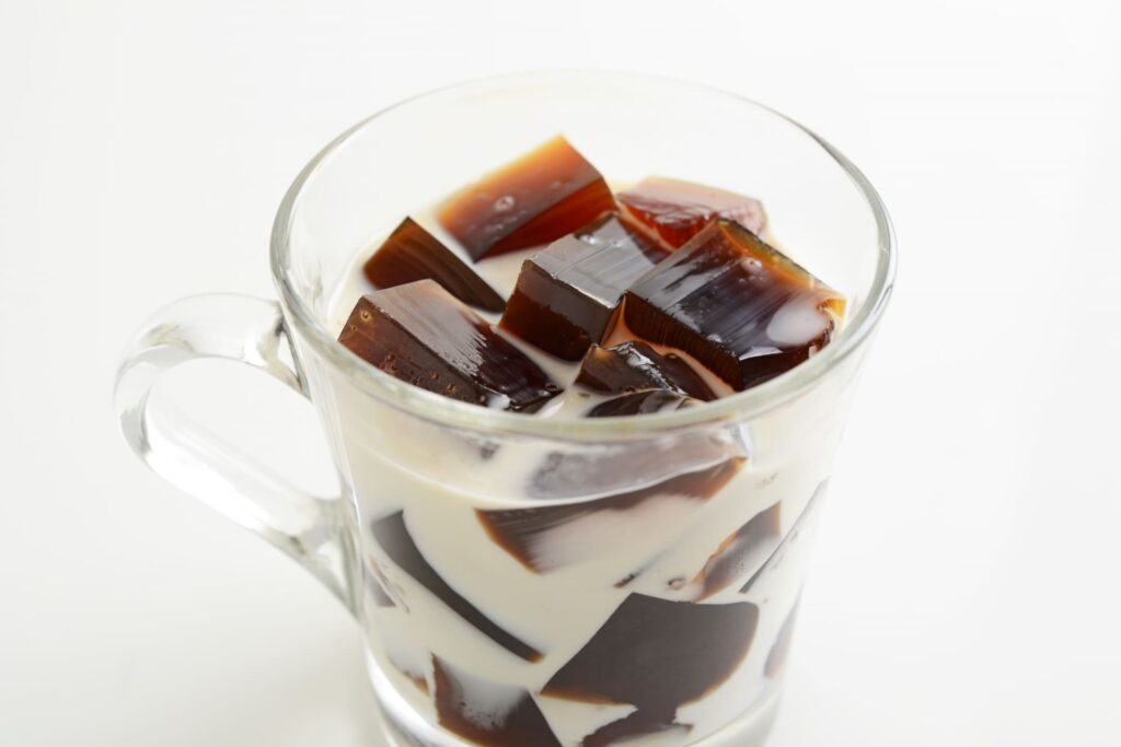 Coffee Jelly, cup of coffee jelly