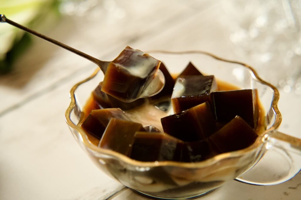 Coffee Jelly, cup of coffee jelly, japanese desserts