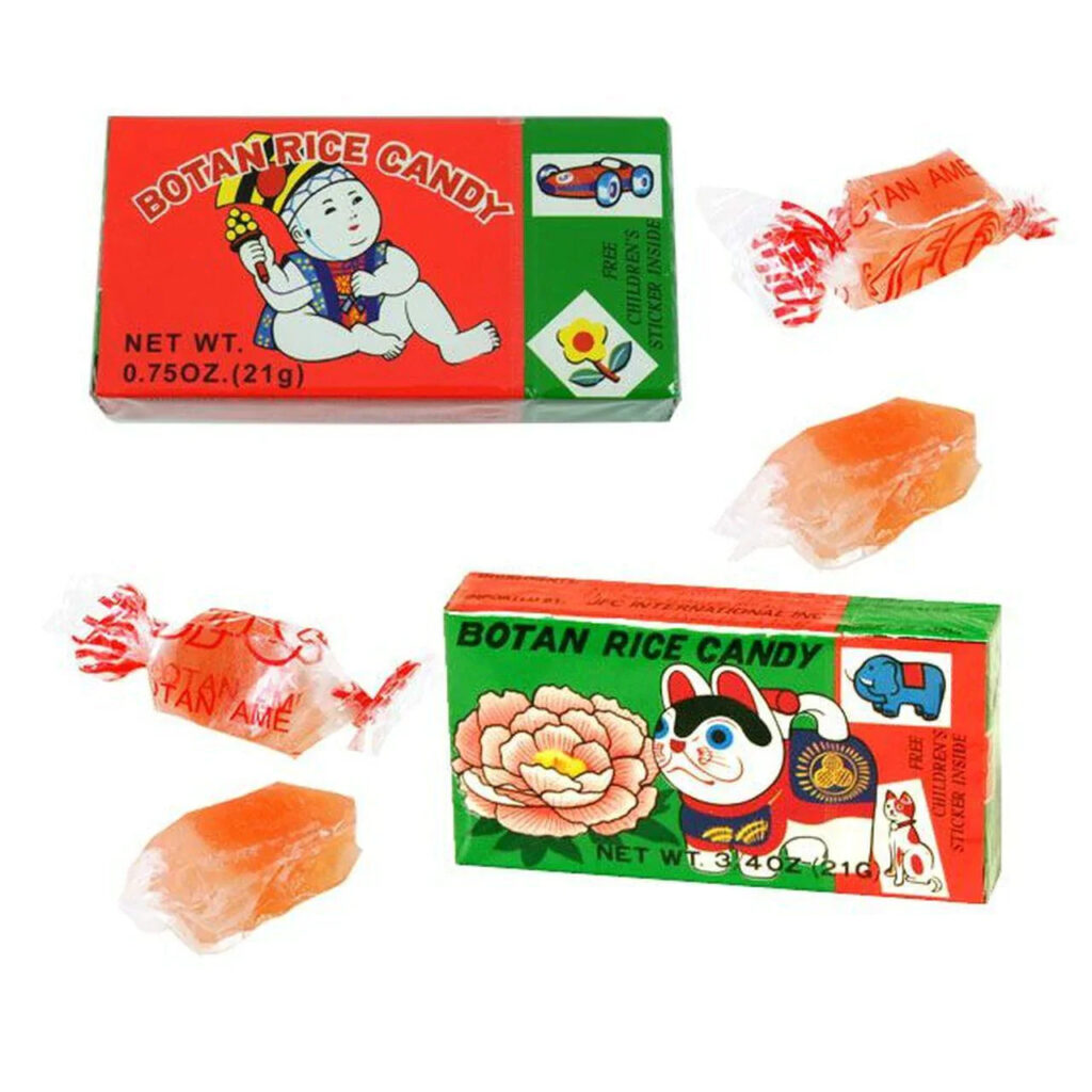 botan rice candy, japanese candy, japanese snacks