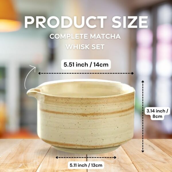 Complete Matcha Whisk Set, Japanese Matcha Kit with Matcha Bowl, Bamboo Whisk, Holder and Scoop - Image 10