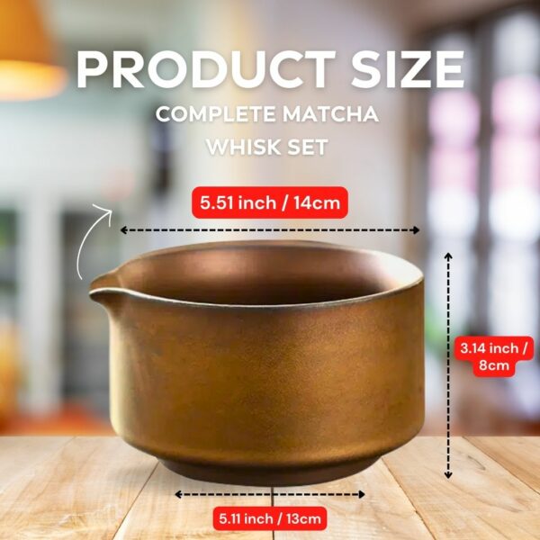 Complete Matcha Whisk Set, Japanese Matcha Kit with Matcha Bowl, Bamboo Whisk, Holder and Scoop - Image 8