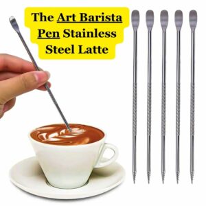 The Art Barista Pen Stainless Steel Latte and Matcha Art Tool (Coffee Art Pen)