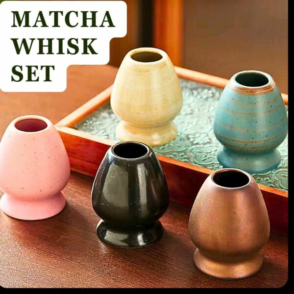 Complete Matcha Whisk Set, Japanese Matcha Kit with Matcha Bowl, Bamboo Whisk, Holder and Scoop - Image 4