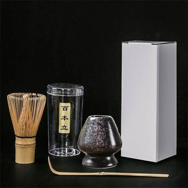 3pcs Japanese Matcha Whisk Set, Traditional Bamboo Matcha Spoon, Whisk and Holder for Latte, Tea Ceremony and Daily Rituals - Image 11
