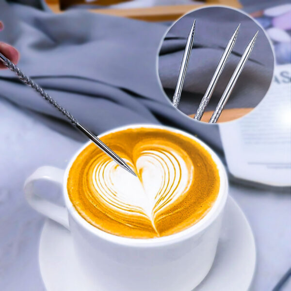 coffee latte stainless art pen