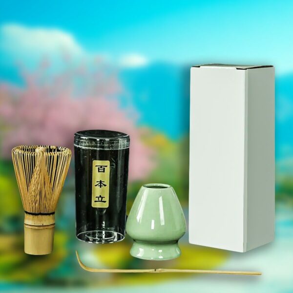 3pcs Japanese Matcha Whisk Set, Traditional Bamboo Matcha Spoon, Whisk and Holder for Latte, Tea Ceremony and Daily Rituals - Image 5